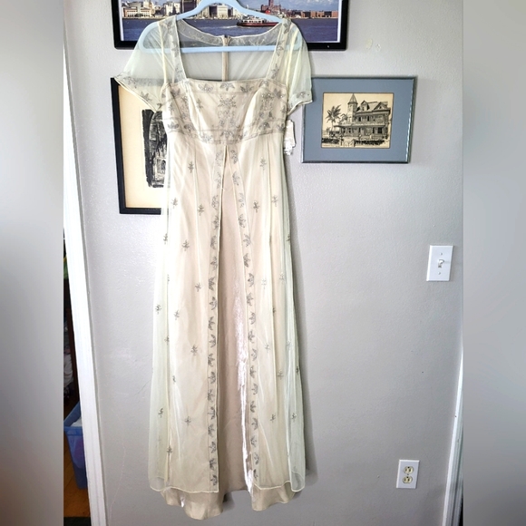 Vintage Dresses & Skirts - Vintage Empire Mesh and Beaded Dress